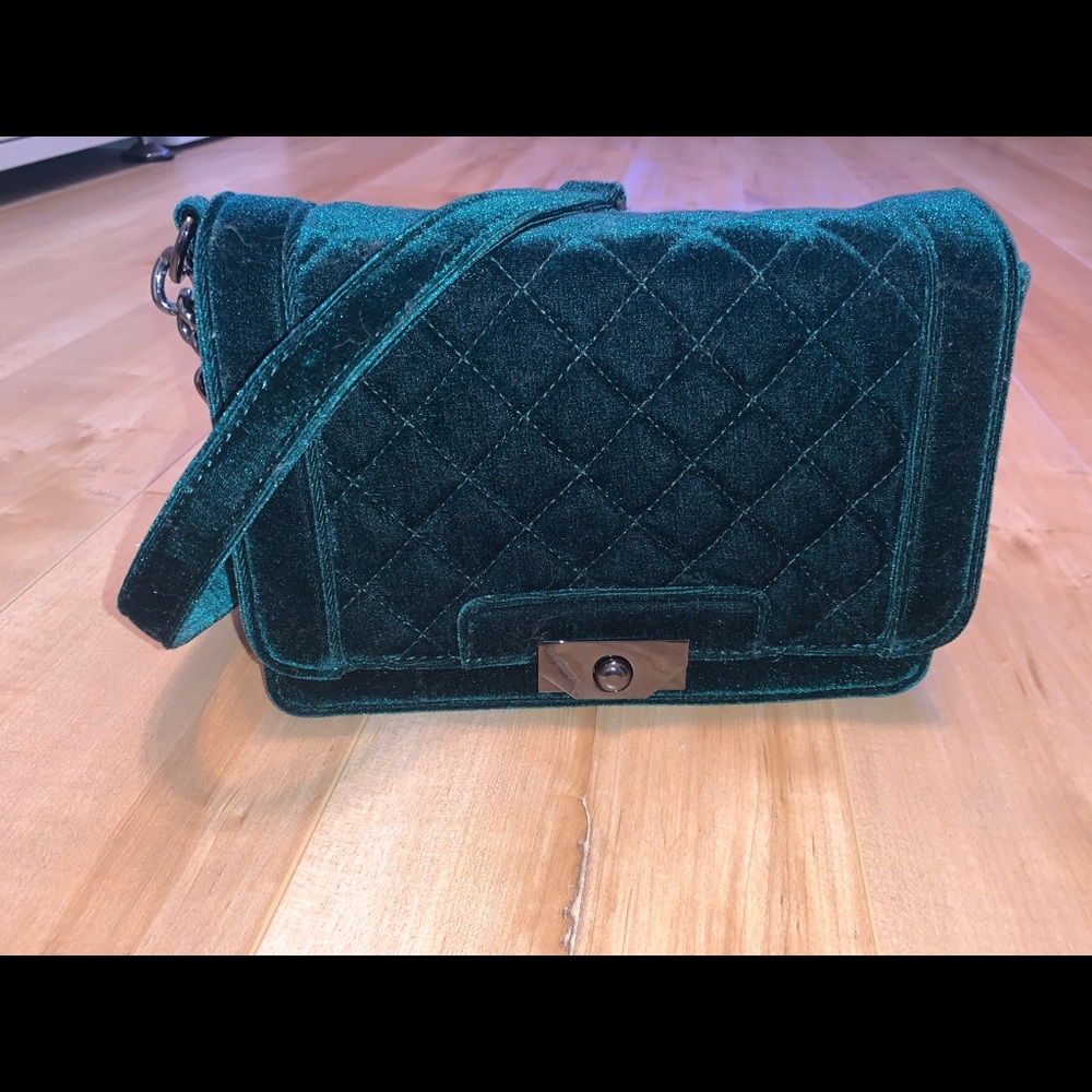 Just Fab faux suede crossbody bag